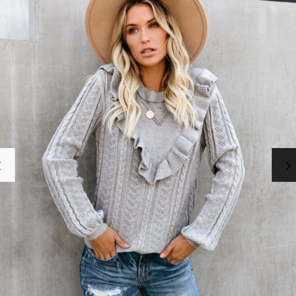 Vici knob hill ruffle sweater